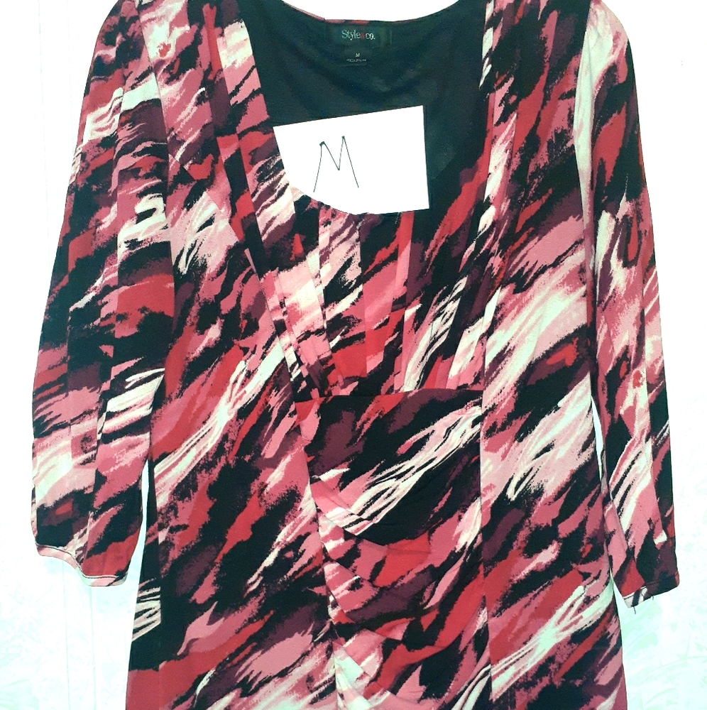 Long Sleeve Multi Color Blouse